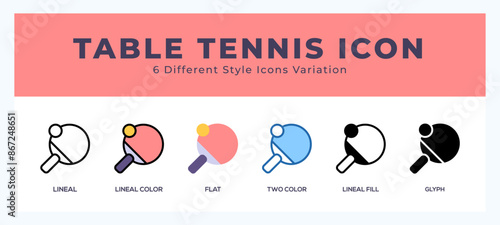 Table tennis icon for websites and apps. vector illustration