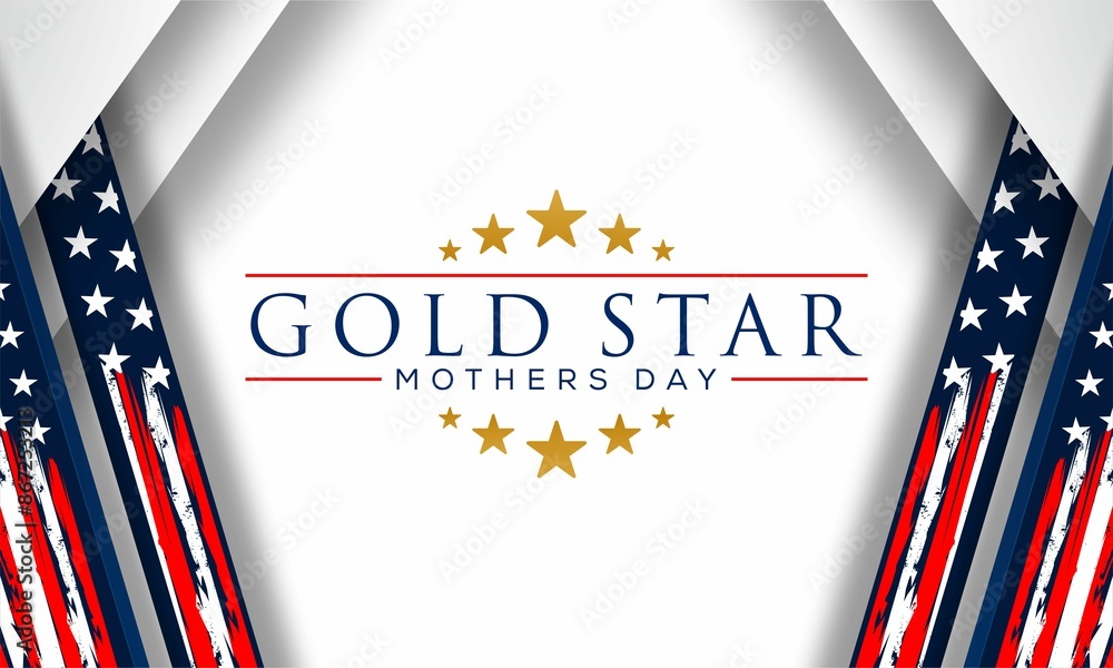 Gold star mothers day background vector illustration Gold star mothers day background vector illustration