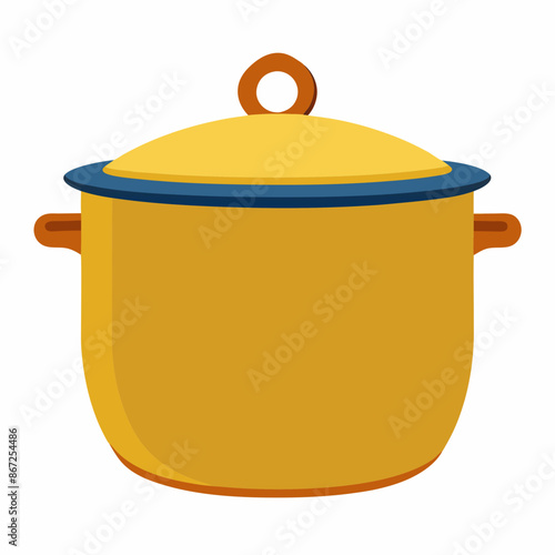         Large pot vector art illustration.
