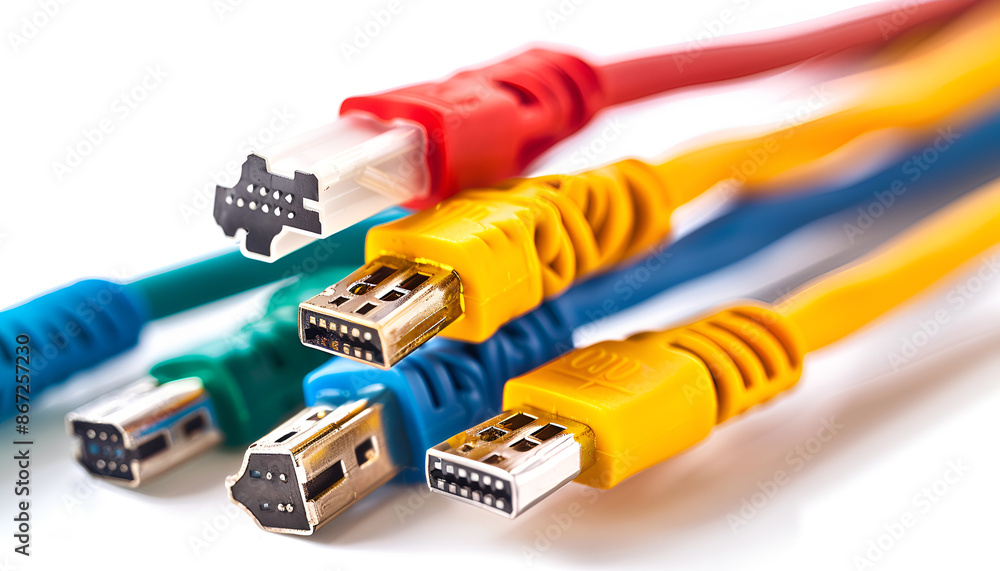 cables with white background cables with white background