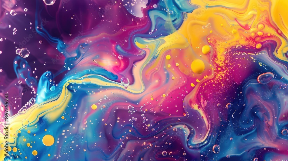 Abstract background with colorful chemical reactions and fluid patterns. Abstract background with colorful chemical reactions and fluid patterns.