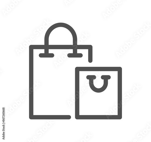 E commerce and online shopping icon outline and linear vector. 