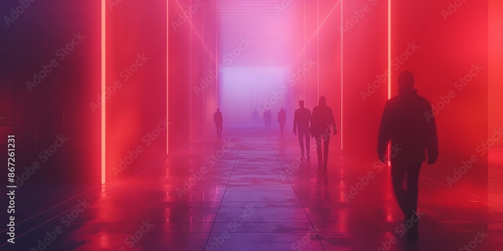 Futuristic tunnel with abstract blurred background, colorful speed motion, cinematic effect, high resolution digital photography Futuristic tunnel with abstract blurred background, colorful speed motion, cinematic effect, high resolution digital photography