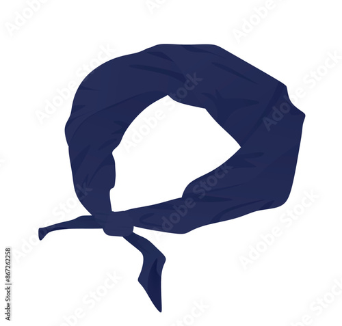 Blue head band. vector illustration