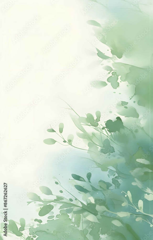 Green ink style background material Green ink style background material