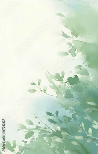 Wallpaper Mural Green ink style background material Torontodigital.ca