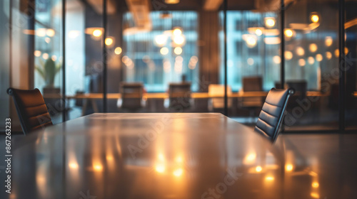 Wallpaper Mural Blurred image of modern office blur effect background concept to use in the background The color tone of the picture has sunlight. Torontodigital.ca