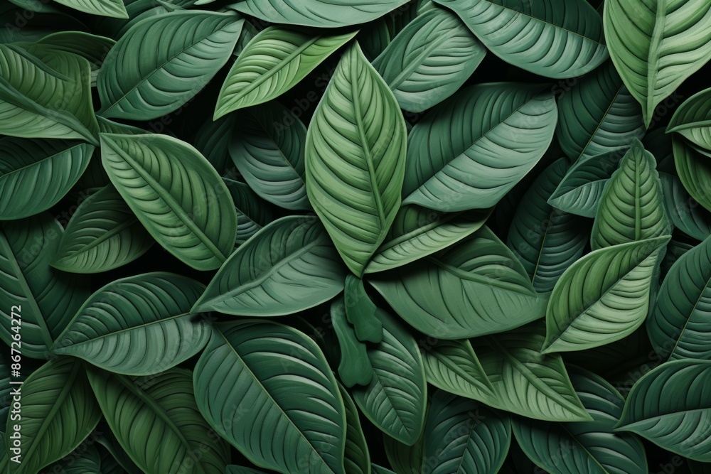 Leaves Material Structure Background - Generative AI Leaves Material Structure Background - Generative AI