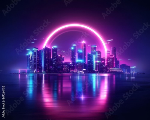 Neon Nights Cyberpunk Cityscape