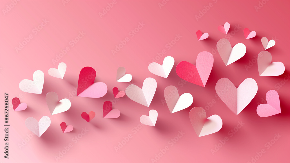 Hearts floating in the air Hearts floating in the air