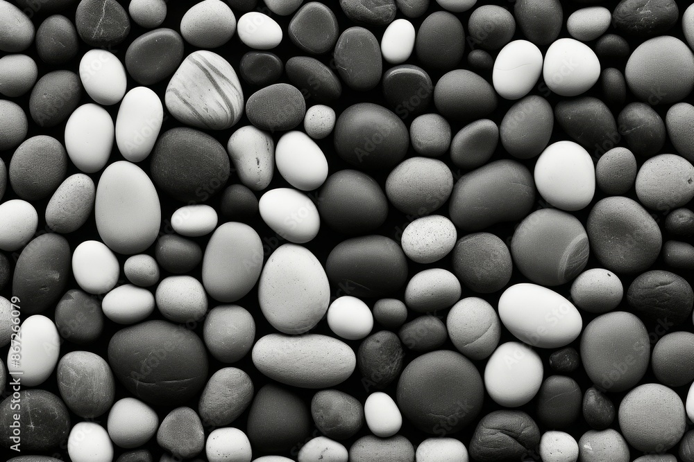 Pebbles Material Structure Background - Generative AI Pebbles Material Structure Background - Generative AI