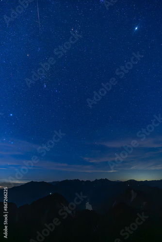 針ノ木岳の夜空