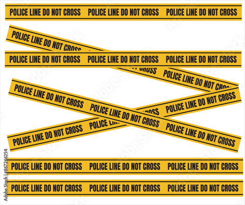 Yellow police line design vector illustration