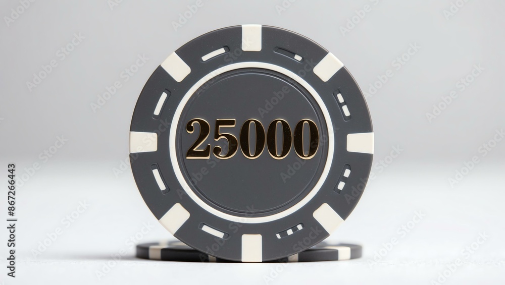 Fototapeta premium create an image of a single grey dollar poker chi background