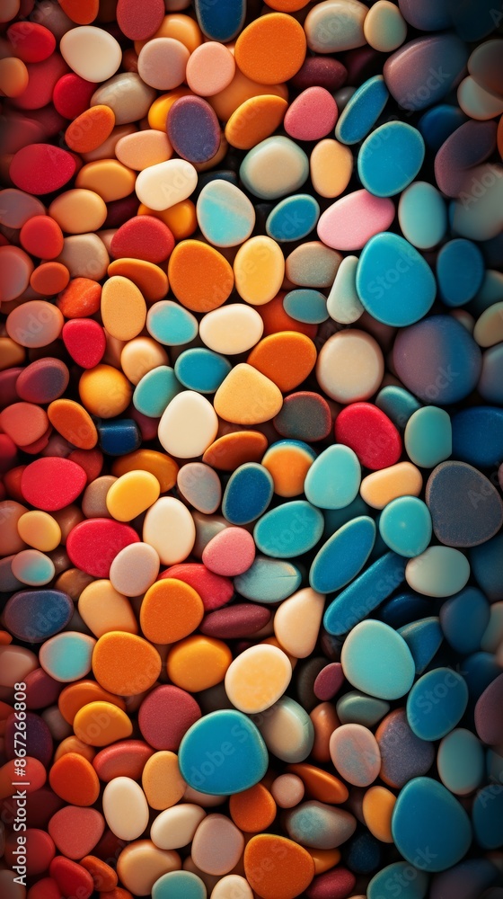 Pebbles Material Structure Background - Generative AI Pebbles Material Structure Background - Generative AI