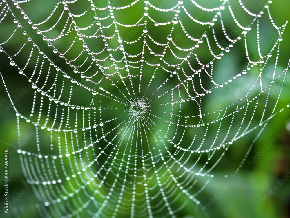 spider web with dew drops spider web with dew drops