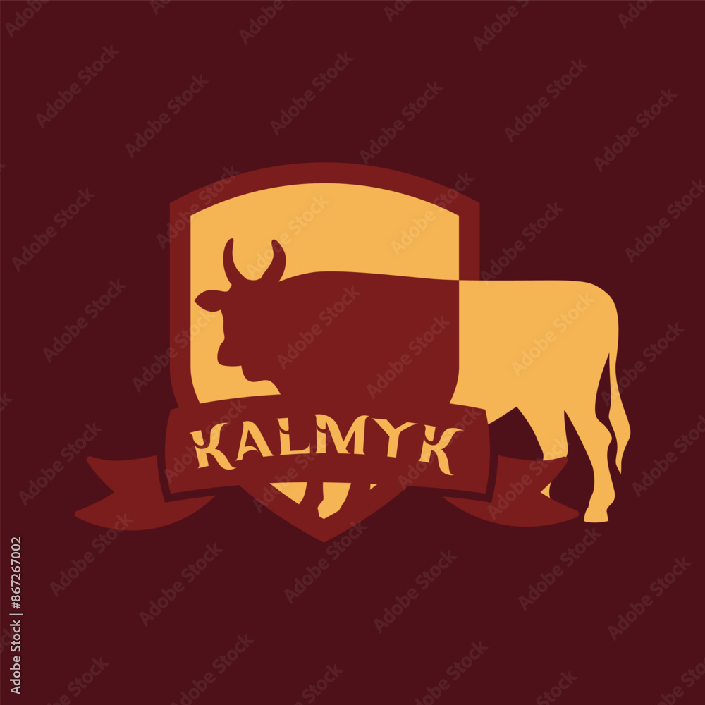 Cow logo vector graphic illustration on background Cow logo vector graphic illustration on background