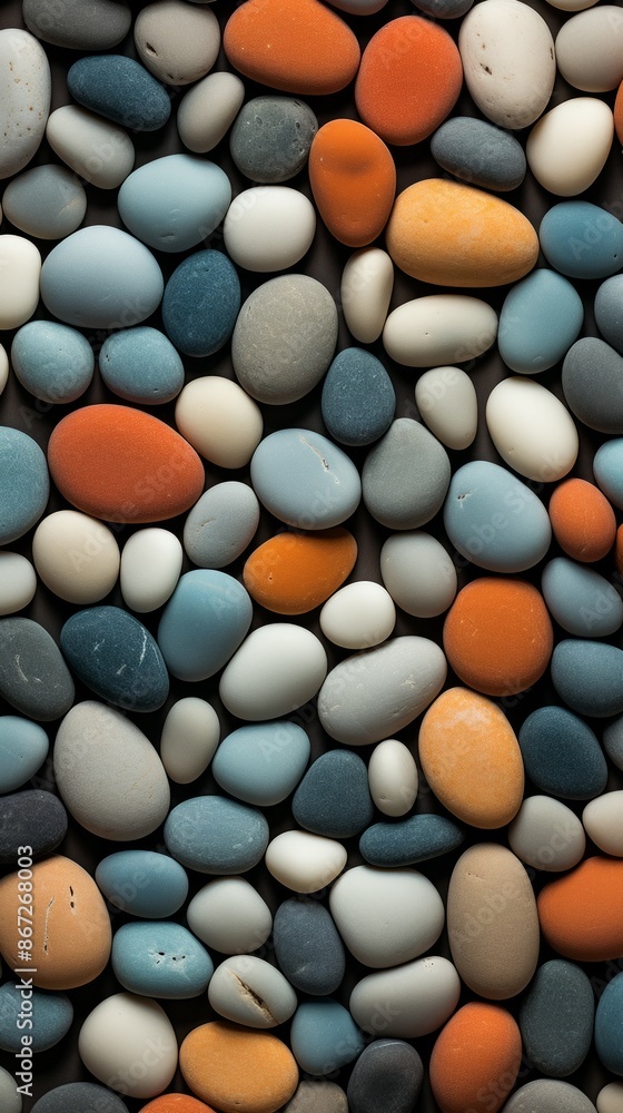Pebbles Material Structure Background - Generative AI Pebbles Material Structure Background - Generative AI