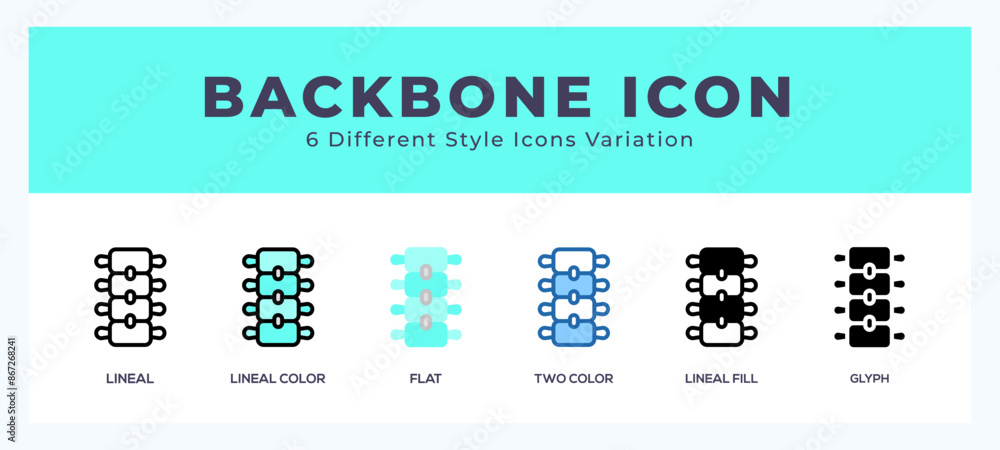 Backbone icon in different style vector illustration. Backbone icon in different style vector illustration.