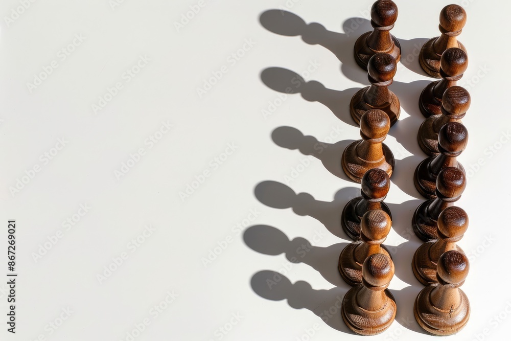Chess Pieces Aligned in Rows, a Visual Representation of Strategy and Order Chess Pieces Aligned in Rows, a Visual Representation of Strategy and Order