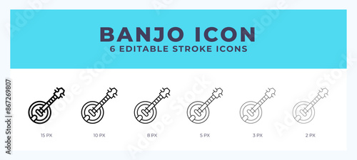 Banjo line icon. High quality icon symbol for web design. App