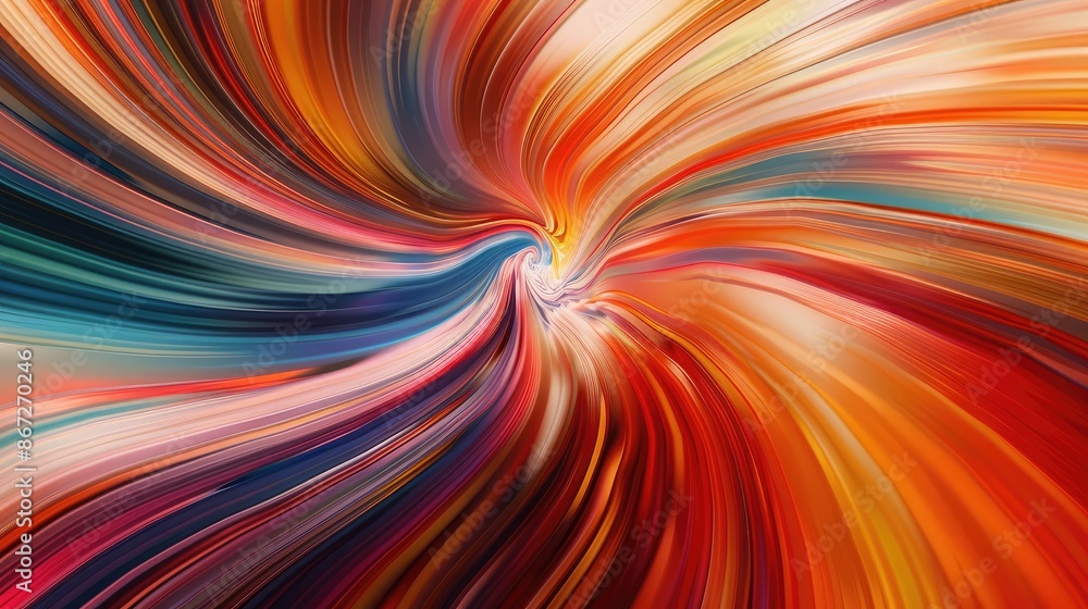 Colorful abstract lines converging and diverging in a fluid motion. Colorful abstract lines converging and diverging in a fluid motion.