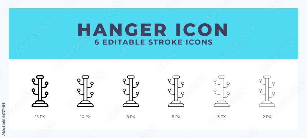 Hanger icon. Regular line. Thin line. Bold line. Vector illustration. Hanger icon. Regular line. Thin line. Bold line. Vector illustration.