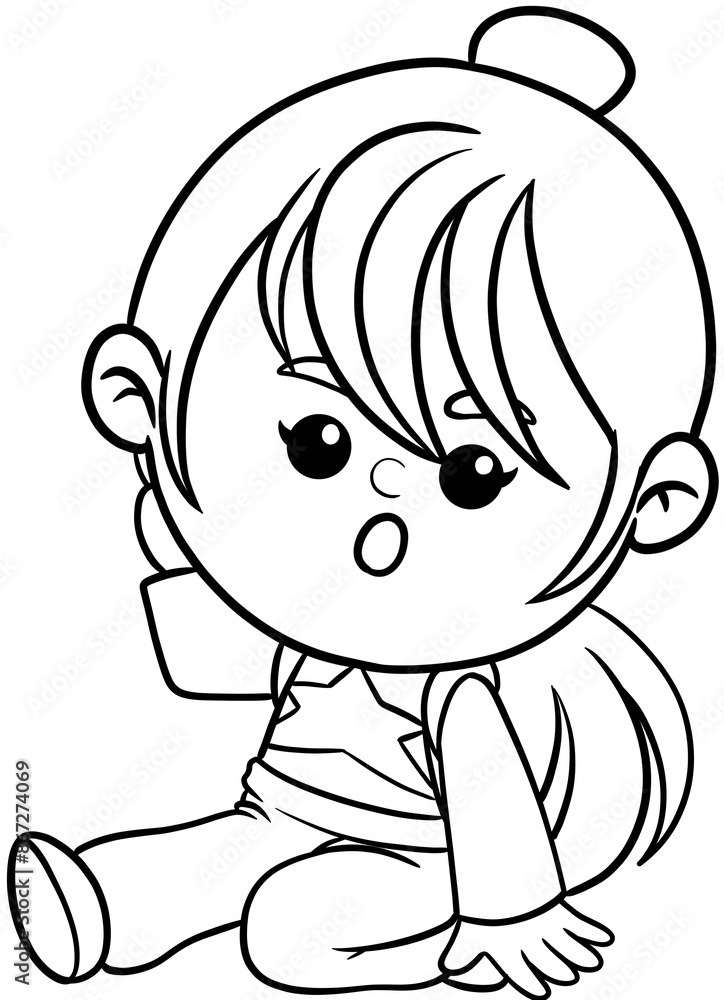 Illustration of Cartoon singer rockstar woman Dream Career and Inspiration for Coloring page Illustration of Cartoon singer rockstar woman Dream Career and Inspiration for Coloring page