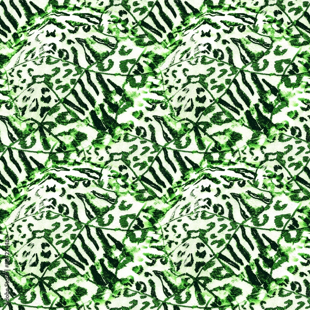 Line Art Design. White Animal Wildlife Pattern. Line Art Design. White Animal Wildlife Pattern.