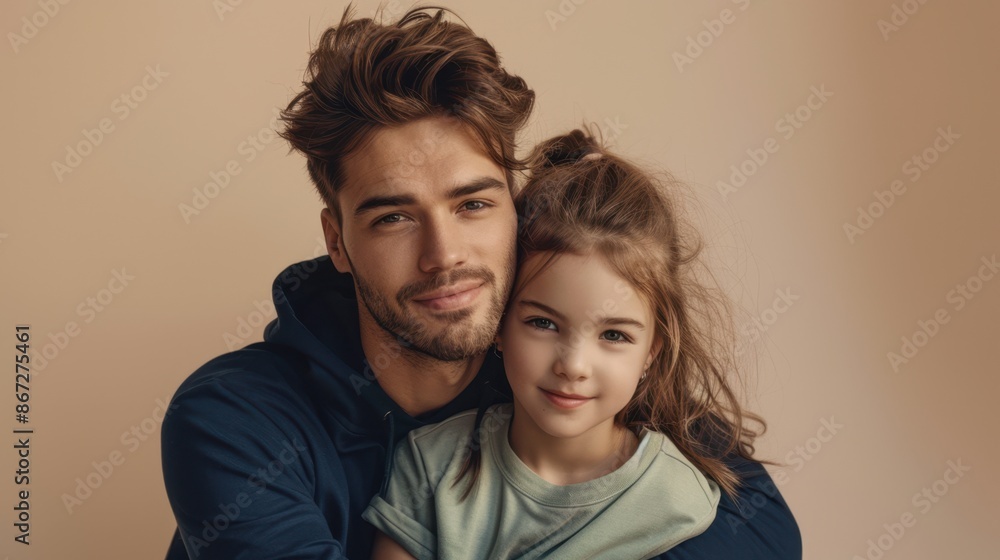 The father and daughter portrait The father and daughter portrait