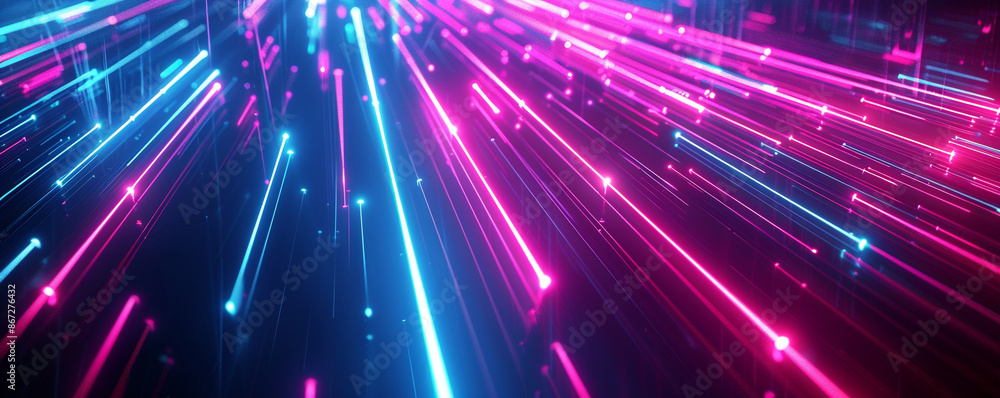 Abstract neon background with flashing ascending lines in a 3D render. amazing wallpaper Abstract neon background with flashing ascending lines in a 3D render. amazing wallpaper