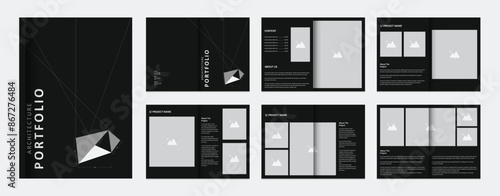 Architecture portfolio presentation, architecture portfolio layout design template for print, a4 size booklet template for architecture and interior design.	