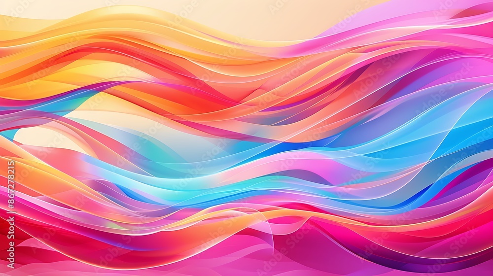 Energetic Harmony - Colorful Abstract Wave Pattern with Smooth Gradients Energetic Harmony - Colorful Abstract Wave Pattern with Smooth Gradients