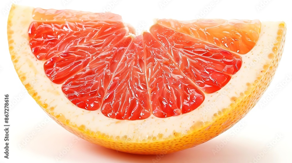 A Slice of Fresh Grapefruit Illustration A Slice of Fresh Grapefruit Illustration