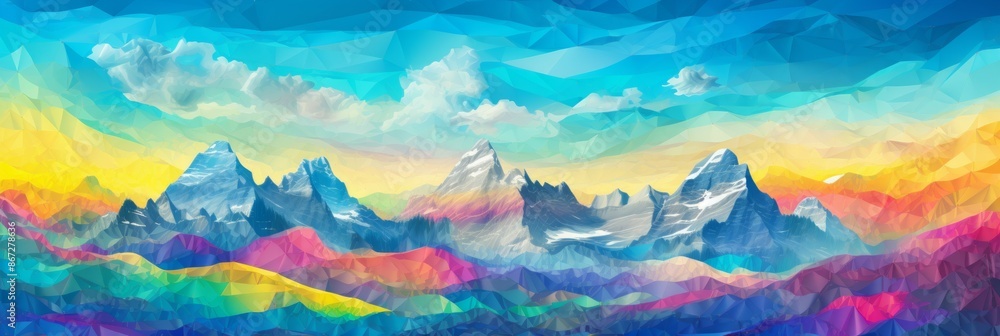 Mountain Range Material Structure Background - Generative AI Mountain Range Material Structure Background - Generative AI