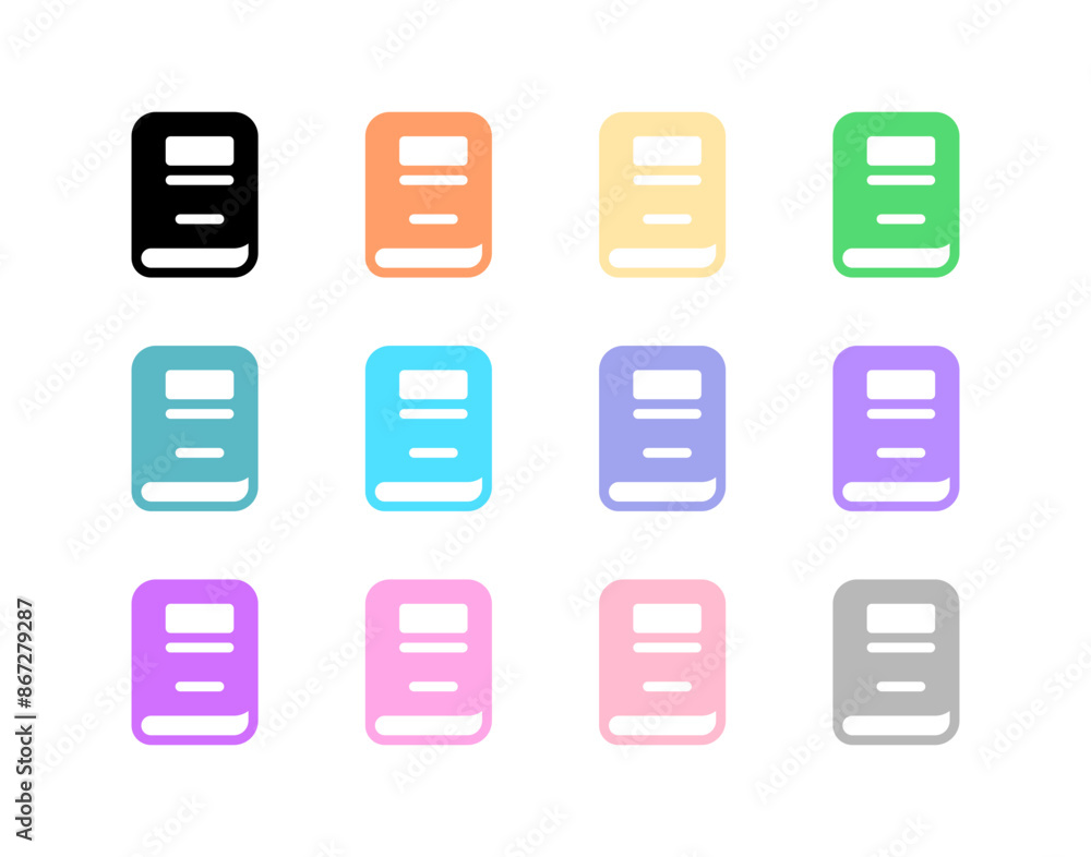 Editable book, notebook, texbook vector icon. Education, literature, stationery. Part of a big icon set family. Perfect for web and app interfaces, presentations, infographics, etc Editable book, notebook, texbook vector icon. Education, literature, stationery. Part of a big icon set family. Perfect for web and app interfaces, presentations, infographics, etc