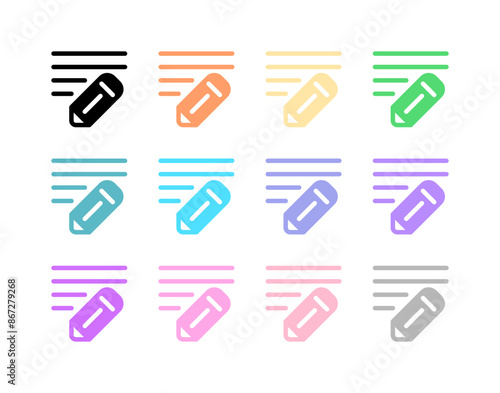 Editable pencil, writing vector icon. Email, text, app. Part of a big icon set family. Perfect for web and app interfaces, presentations, infographics, etc