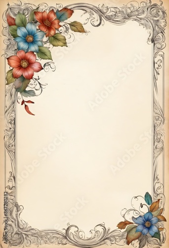 Wallpaper Mural Design-Vorlage - Briefdesign - Vintage floral Torontodigital.ca