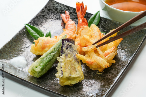 海老と野菜の天婦羅