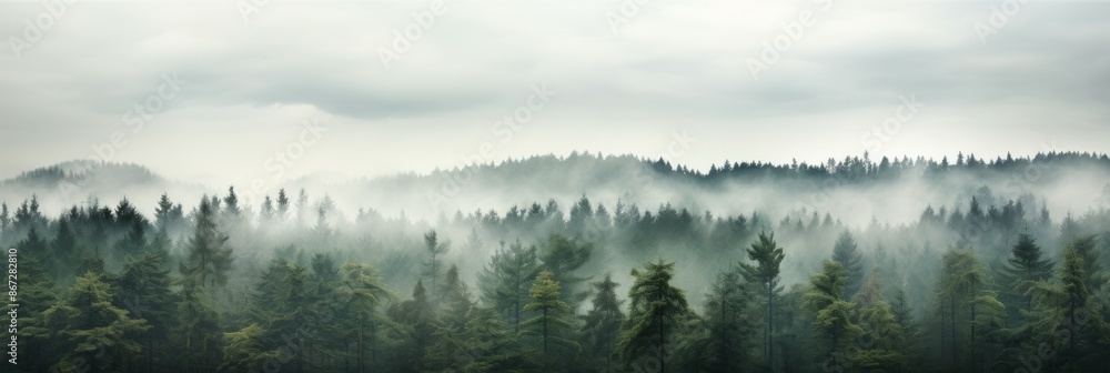 Foggy Forest Material Structure Background - Generative AI Foggy Forest Material Structure Background - Generative AI
