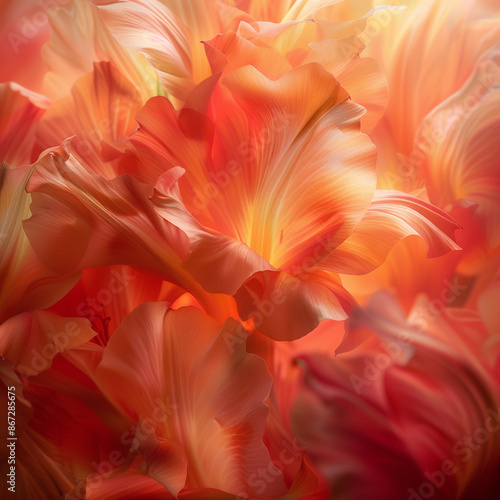 Wallpaper Mural Abstract warm light flower background with soft tones of orange and red Torontodigital.ca