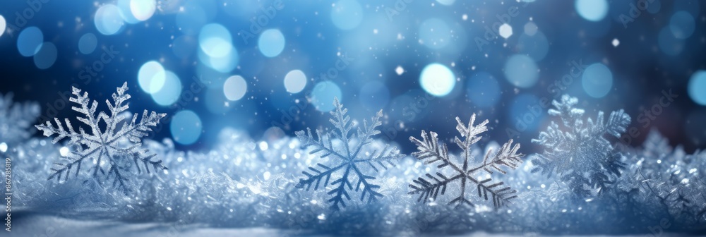 Snowflakes Material Structure Background - Generative AI Snowflakes Material Structure Background - Generative AI