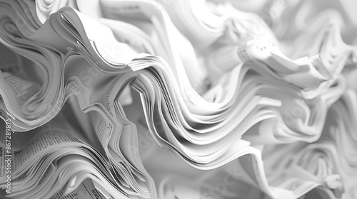 Fluid Newscape: Abstract Newspaper in a Dynamic Shape
