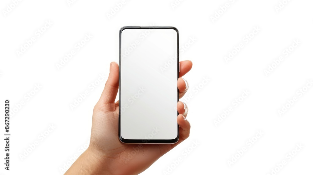 Hand Holding a Smartphone with Blank Screen Hand Holding a Smartphone with Blank Screen