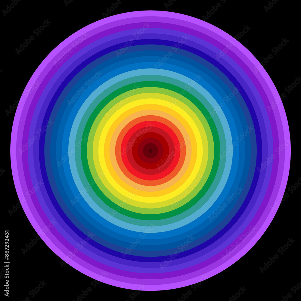 Obraz premium Cible arc-en-ciel