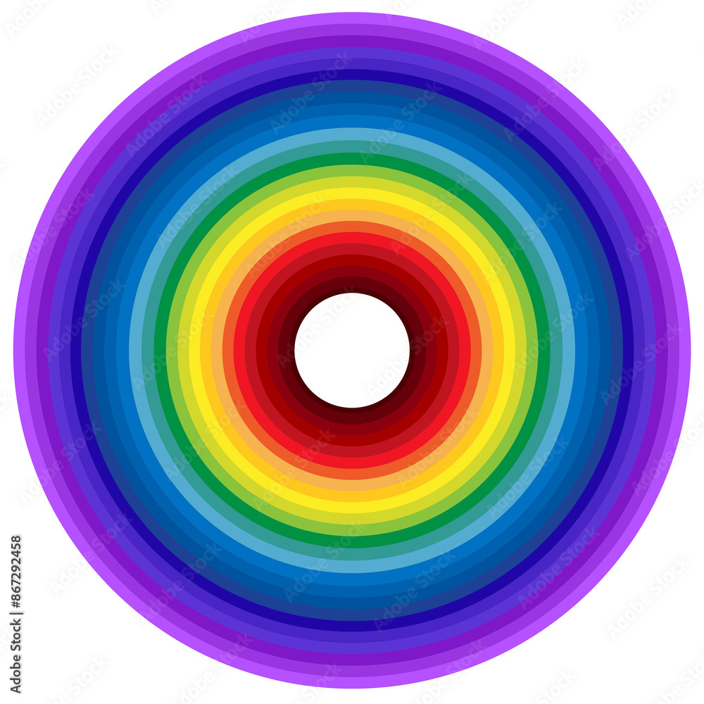 disque couleurs arc-en-ciel, fond blanc disque couleurs arc-en-ciel, fond blanc