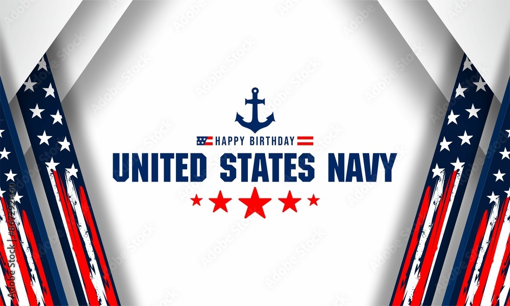 U.S. navy birthday on october 13th with U.S, flag, perfect for office, banner, company, landing page, background, social media wallpaper and greeting card. U.S. navy birthday on october 13th with U.S, flag, perfect for office, banner, company, landing page, background, social media wallpaper and greeting card.