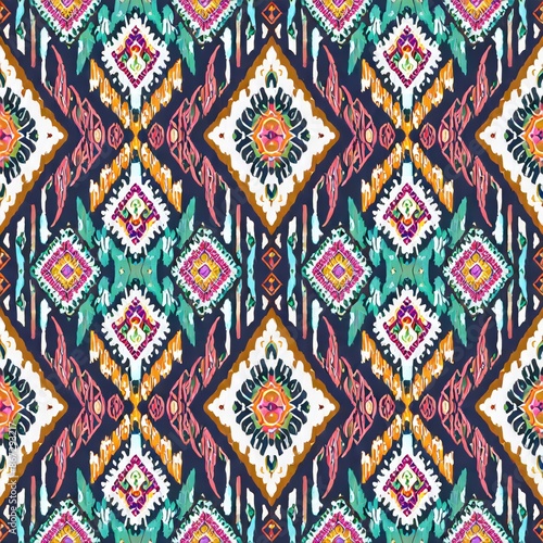 Digital seamless pattern etnic style block print