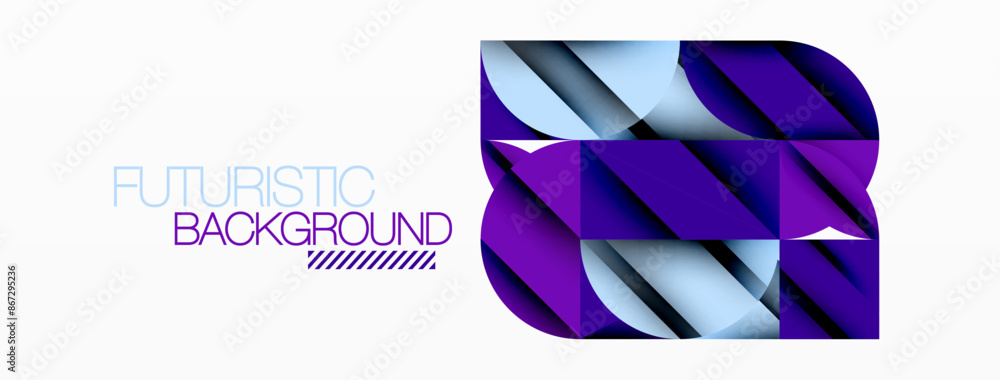 Circle, square and flower petal geometric background. Round shapes composition for wallpaper, banner, background or landing Circle, square and flower petal geometric background. Round shapes composition for wallpaper, banner, background or landing
