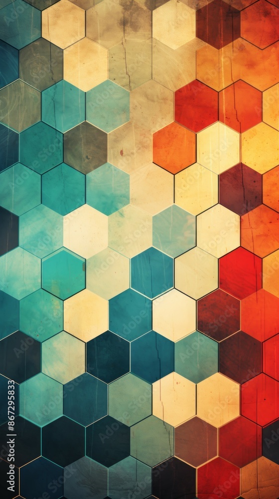 Hexagonal Patterns Material Structure Background - Generative AI Hexagonal Patterns Material Structure Background - Generative AI
